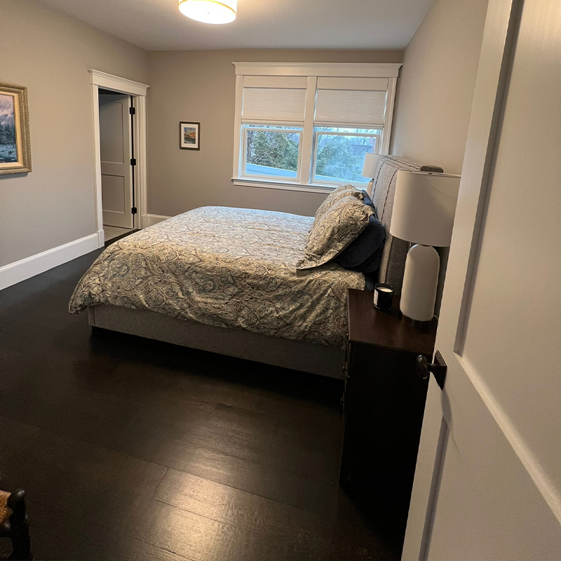 organized and cleaned master bedroom.